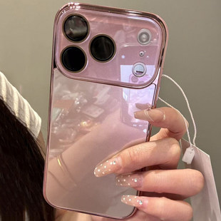 高级感简约适用苹果17promax手机壳iphone16pro电镀玻璃壳15巨好看14情侣新款 女 13全包镜头膜12max超火11爆款