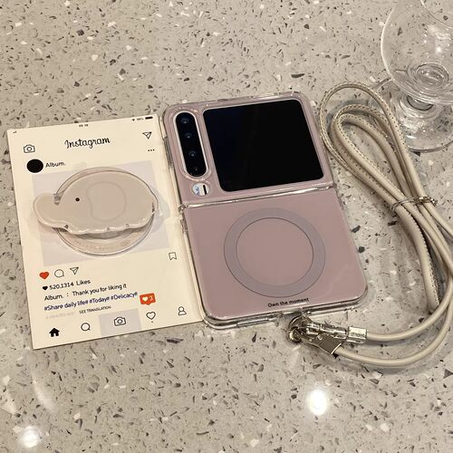 可爱大象磁吸支架适用华为purax折叠屏手机壳外壳Pocket2小米mixflip2三星zflip7女6挂绳5/pura典藏版x超好看