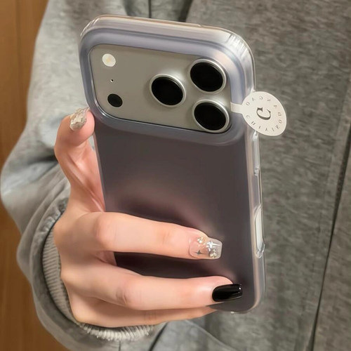 高级感冷淡风灰底适用于苹果18promax手机壳iphone17pro保护套16新款15全包防摔磨砂超好看17pm巨好看小众款