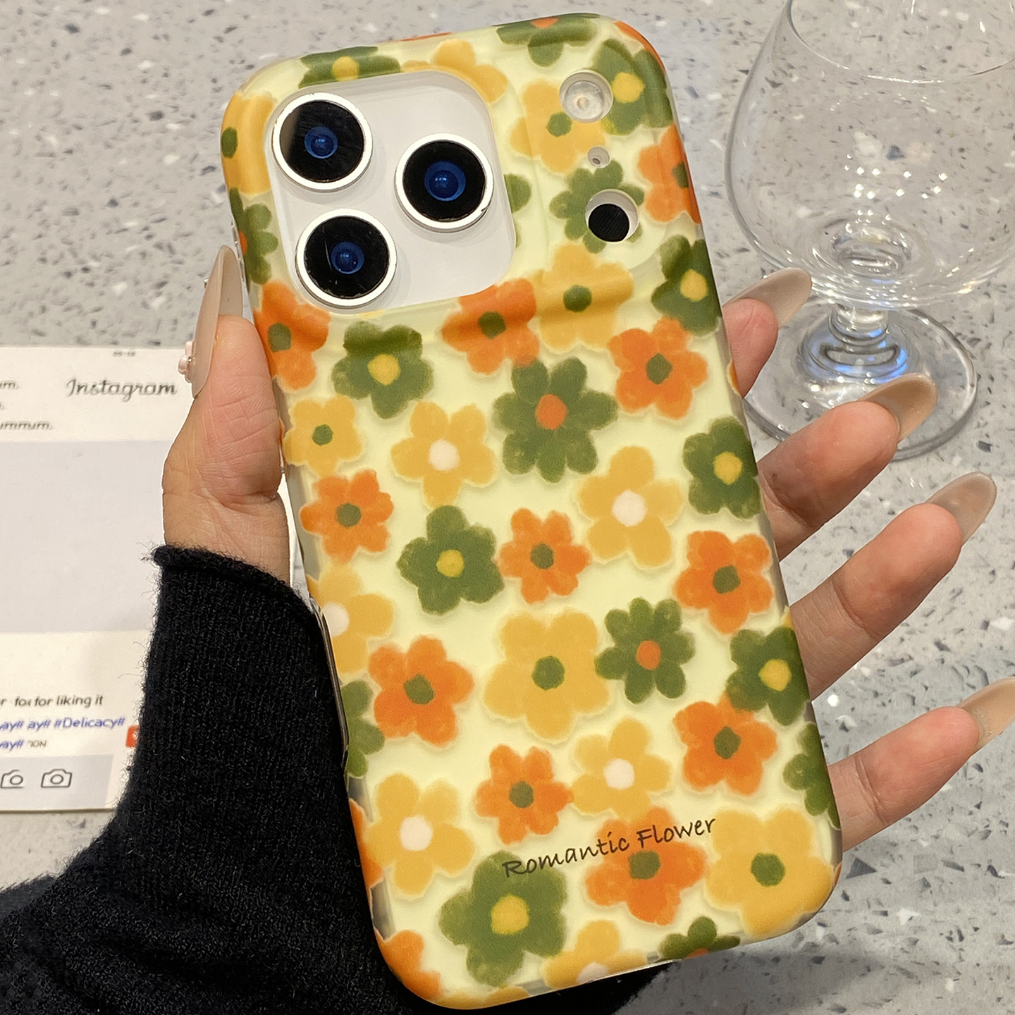 【每日新品】ins小清新彩色黄花朵适用于苹果17pro手机壳iphone16保护套14p全包13新款15promax小众max手机套