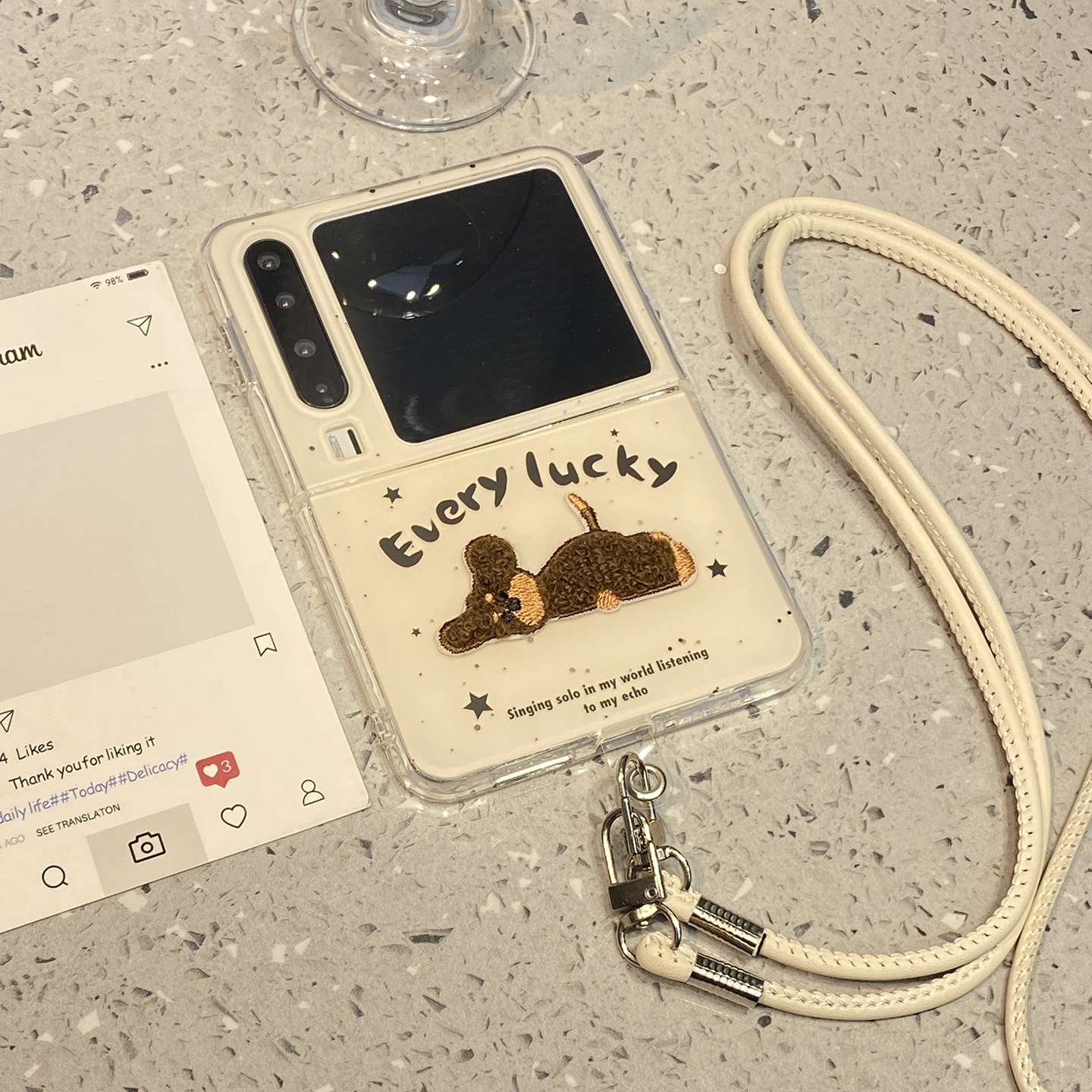 可爱刺绣躺平小狗斜跨挂绳适用华为purax折叠屏手机壳pura/x典藏版超好看外壳巨好看独特女超火超好看高级感