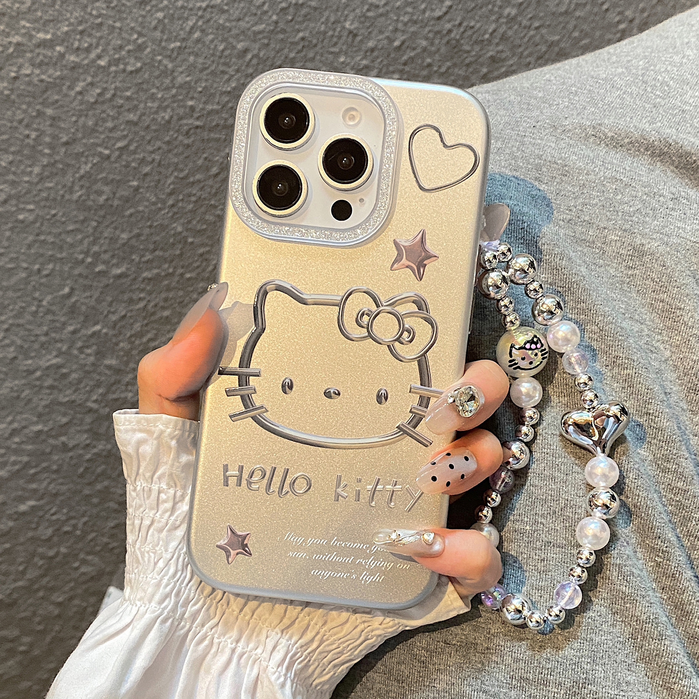 可爱甜酷卡通少女hellokitty猫适用于苹果16promax手机壳iphone15保护套14链条13防摔新款17pro高级max手机套