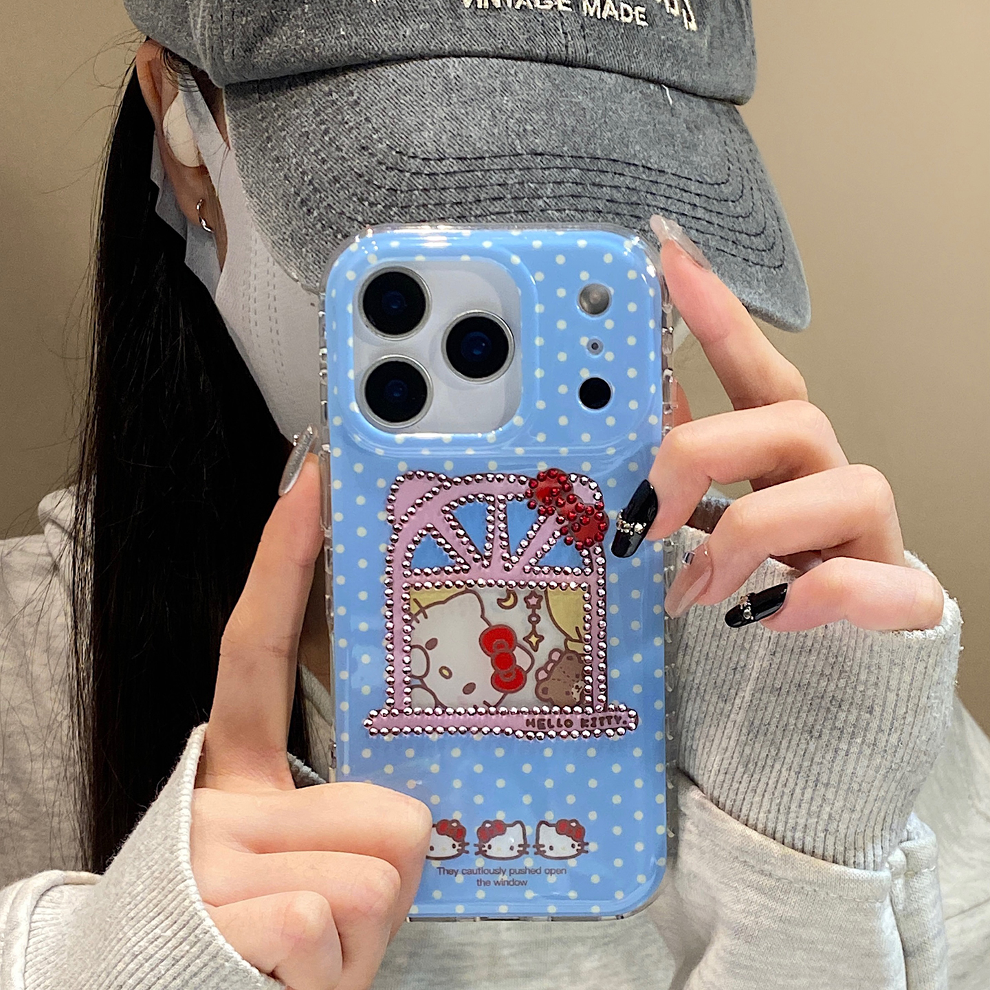 【每日新品】kt猫房子点钻适用于苹果15手机壳iphone16保护套14p全包13新款17promax女款16pro创意max手机套