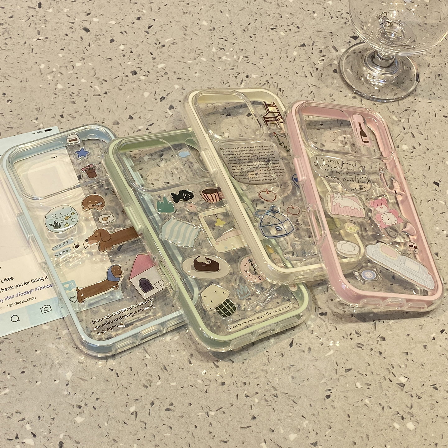 【每日新品】ins爆款二合一diy贴纸适用于苹果17promax手机壳iphone16保护套14透明13新款15pro超火max手机套