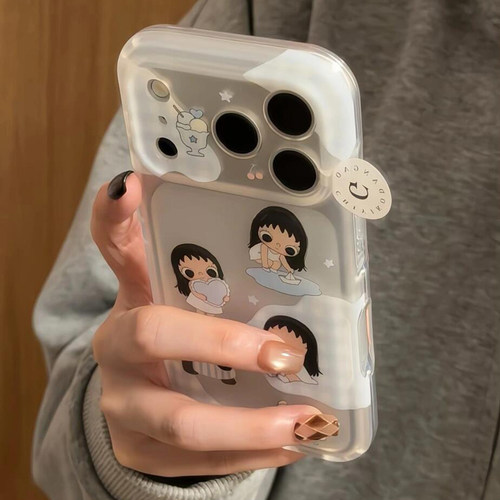 少女可爱蓝格纹小玉女孩牛角面包适用于苹果17promax手机壳iphone18pro保护套16纯色15新款17pm全包防摔超火