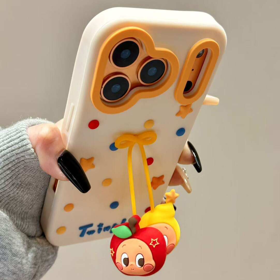 趣味可爱樱桃星星人适用于苹果16手机壳iphone17保护套14硅胶软壳13新款15promax超好看15pro官max手机套女款
