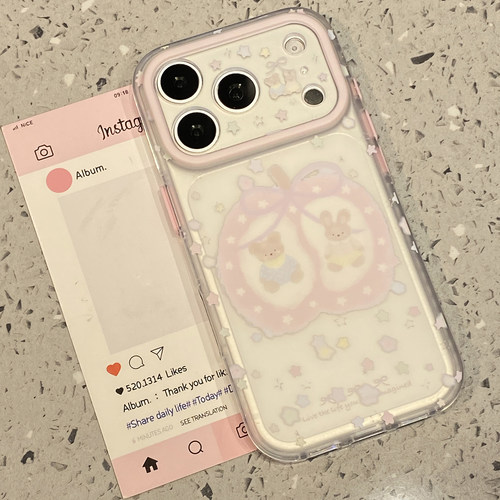 【每日新品】韩系ins可爱苹果小熊兔子适用于苹果17promax手机壳iphone16pro保护套15新款17pm超好看巨好看女
