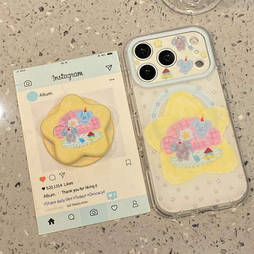 【每日新品】可爱星星大象磁吸支架适用于苹果18promax手机壳iphone17pro保护套16新款15/17pm超好看巨好看官