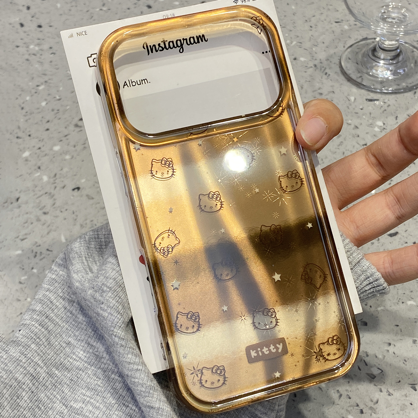 可爱复古棕色晕染渐变kt猫适用于苹果17promax手机壳iphone16保护套14小众13女新款15pro巨好看max独特手机套