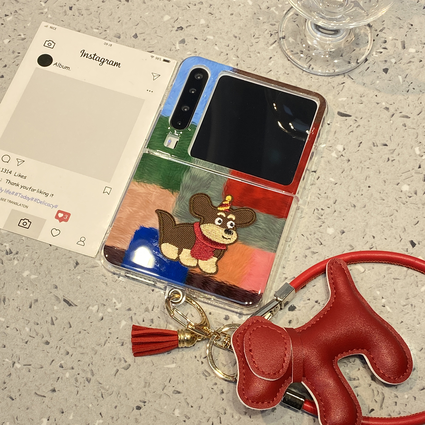 秋冬刺绣色块可爱腊肠狗适用华为purax折叠屏手机壳pura/x典藏版带挂绳全包防摔超好看女款巨好看个性高级感