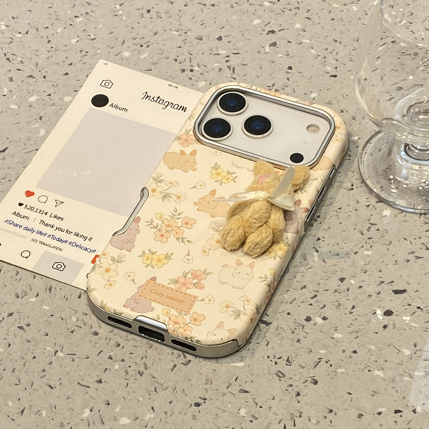 【每日新品】秋冬毛茸茸立体兔子适用于iphone17promax手机壳苹果16保护套14绒布13新款15pro可爱max手机套女