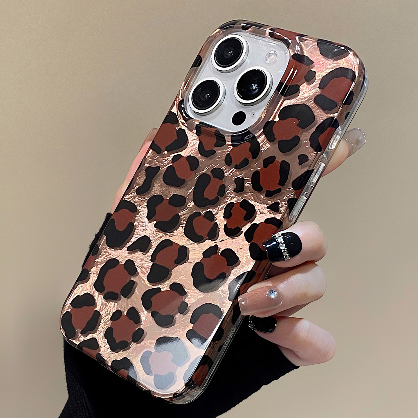 ins日韩个性棕色豹纹适用于iphone17手机壳苹果15保护套14防摔13p全包新款15promax小众16pro高级感max手机套