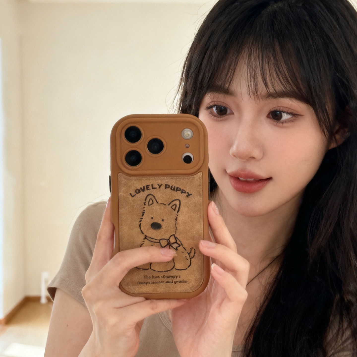 可爱秋冬皮质西高地狗适用于苹果15手机壳iphone16保护套14全包13新款17promax高级感16pro网红爆款max手机套