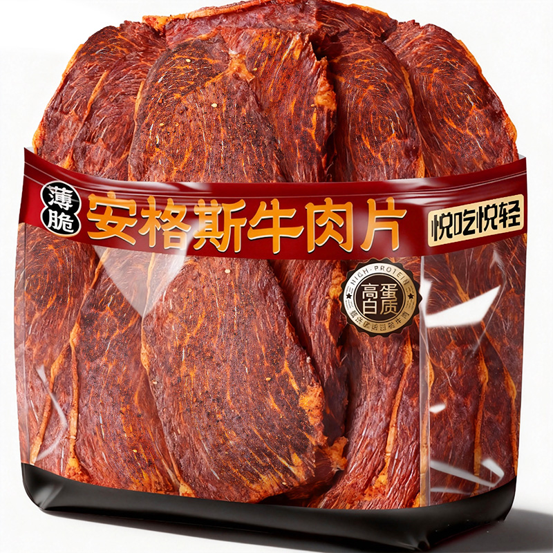 牛肉脆片安格斯牛排脆雪花薄脆牛肉片高蛋白即食解馋牛肉干类零食