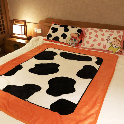 蜡笔小新午睡休闲法兰绒保暖毛毯