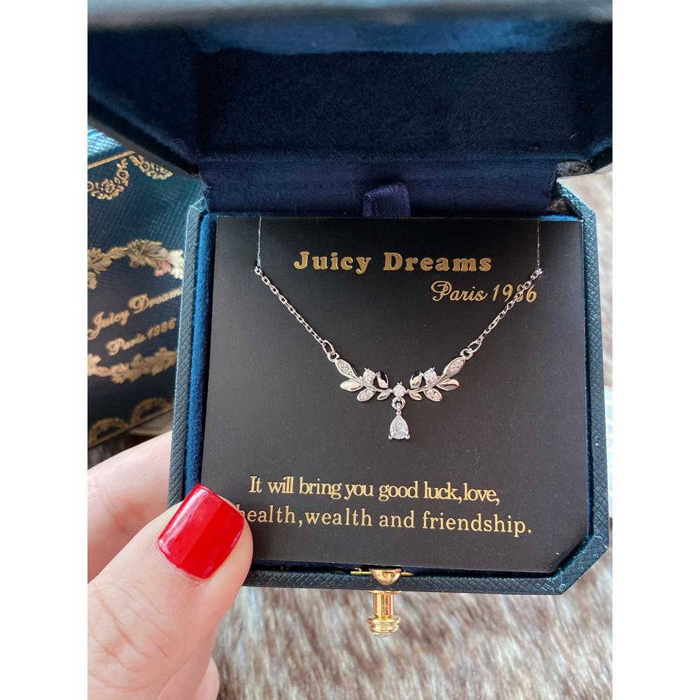 轻奢设计师JUICY DREAMS幸运花枝月桂女神纯银送女友闺蜜礼物项链