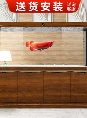 睿美七秒鱼缸系列7s海浪客厅家用中型生态超白玻璃底滤水族箱