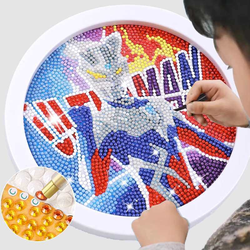 儿童钻石贴画手工diy制作材料包砖石点钻画水晶小男孩子粘贴6玩具