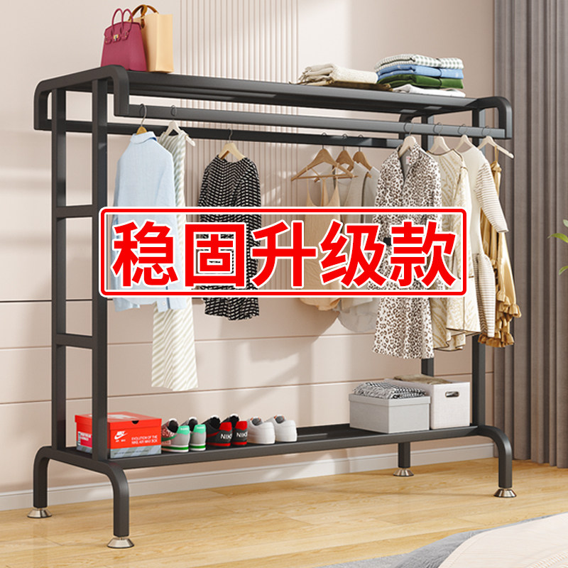 衣架落地挂衣架床边晚上放衣服神器卧室带轮晾衣架衣帽间置物架子