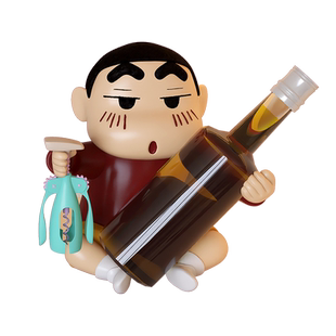 2024新款蜡笔小新轻奢高档高端大气客厅酒柜红酒架托软装饰品摆件