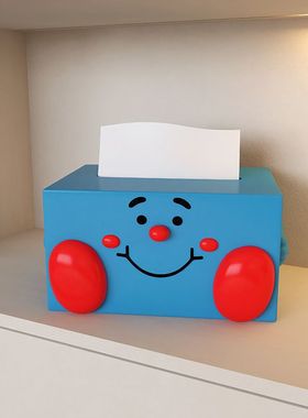 创意卡通家用纸巾盒子客厅茶几桌面抽纸盒纸抽盒餐桌搬家礼物摆件