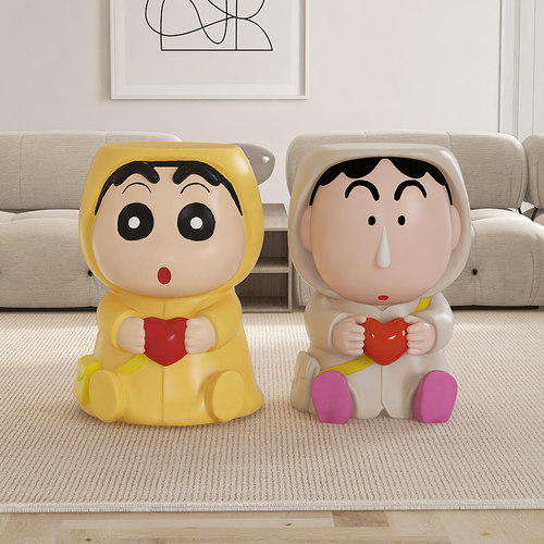 蜡笔小新换鞋凳家用玄关矮凳