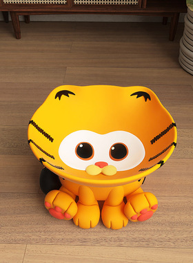 猫碗收纳神器2025新款可爱加菲猫宠物通用碗架食盆环保树脂