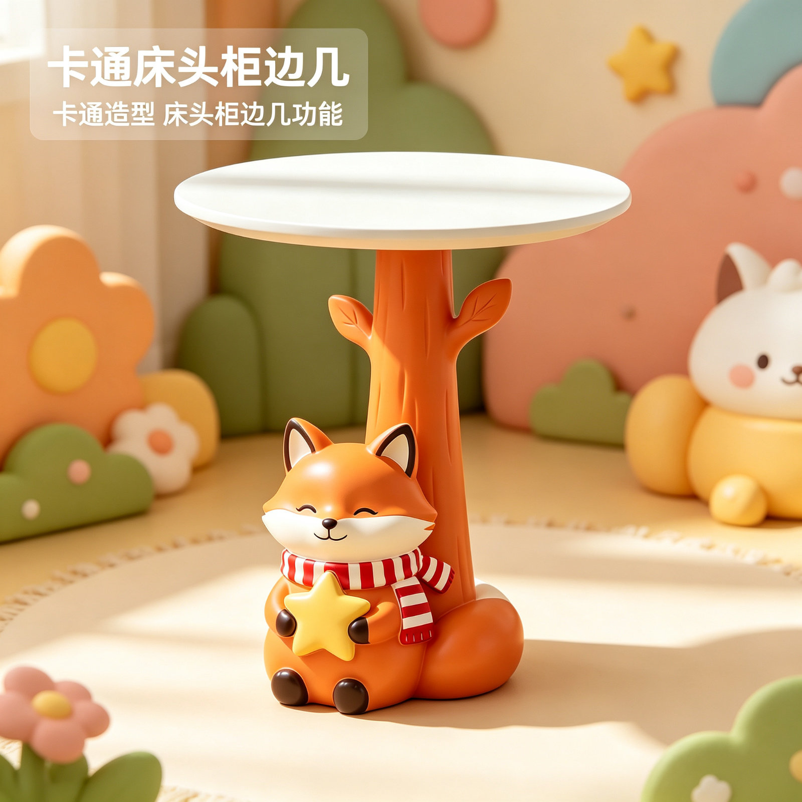 小猫咪家居客厅落地床头柜