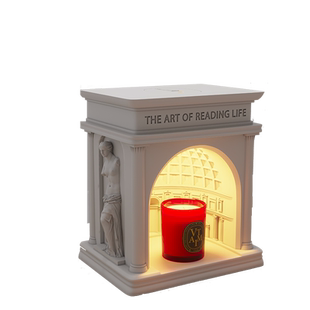 万神殿水泥建筑无火香薰灯蜡烛融蜡灯融烛灯卧室台灯床头灯高级感