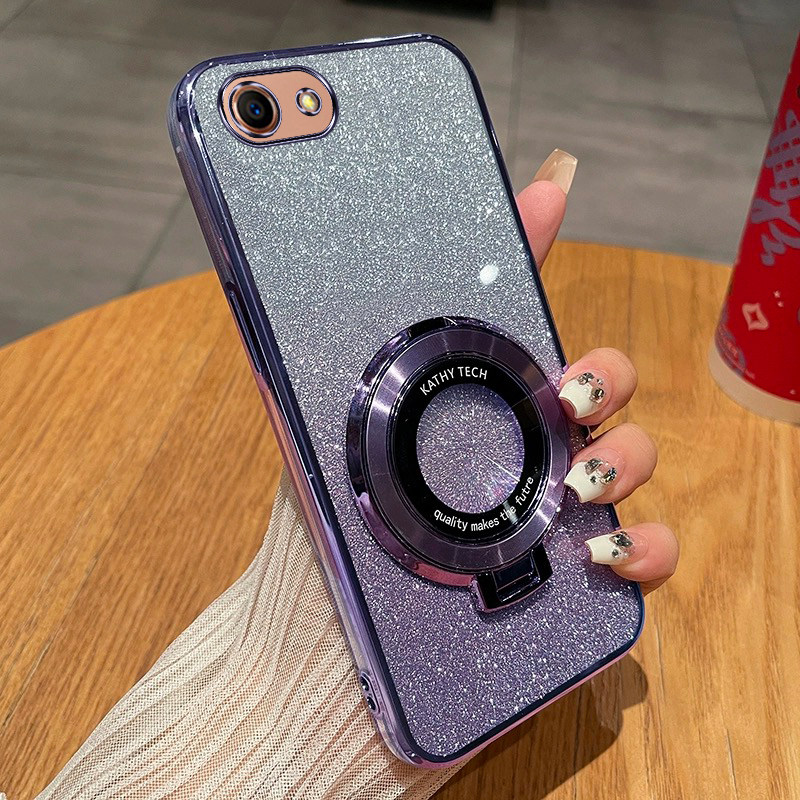 OPPOA83手机壳高级感时尚渐变闪粉软壳OPPOA83t新款创意磁吸支架超薄壳奢华简约小众可爱防摔全包保护适用于