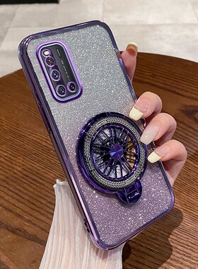 vivoV19手机壳新款陀螺支架V19neo旋转解压创意V17印度版渐变闪粉透明保护套高级感磁吸个性超薄全包防适用于