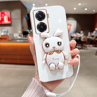 vivoY77手机壳兔子支架Y77E新款立体卡通vivoY77E可爱保护套5G全包防摔抖音同款时尚高端创意网红高级适用于