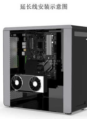 gtxpci-e16x显卡延长线转接线支持1080pcie延长线显卡延长线直头