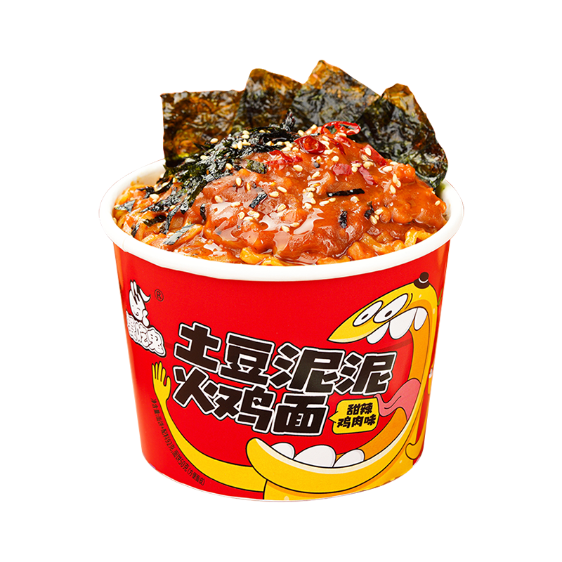 阿宽爱吃鬼土豆泥泥火鸡面甜辣鸡肉味方便面宿舍免煮泡面速食食品