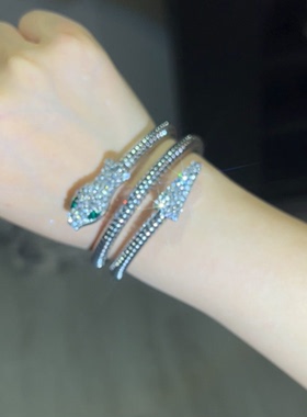 时尚夸张欧美蛇形手镯弹簧手链