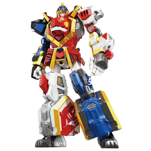 魔方战士红狮王绿鳄王三合体变形机器人儿童机甲金刚玩具魔法战神