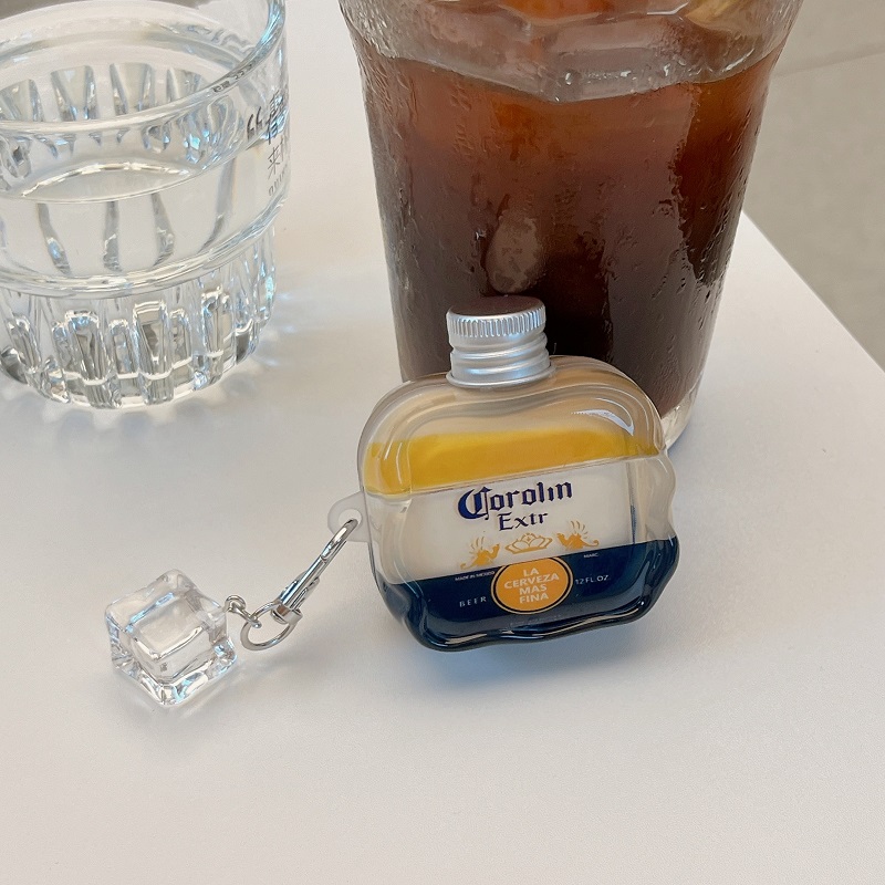 创意科罗娜啤酒适用airpods1苹果三代蓝牙无线AirPods Pro3新型号耳机壳imd四代保护套透色airpods2/3/4代