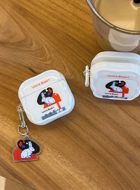 萌系大白兔奶糖适用airpods3苹果二代蓝牙无线AirPods Pro一代耳机壳airpods4代保护套pro1/2代imd四代充电仓