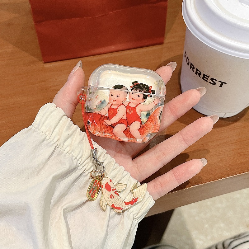 新年锦鲤福娃苹果pro3耳机套