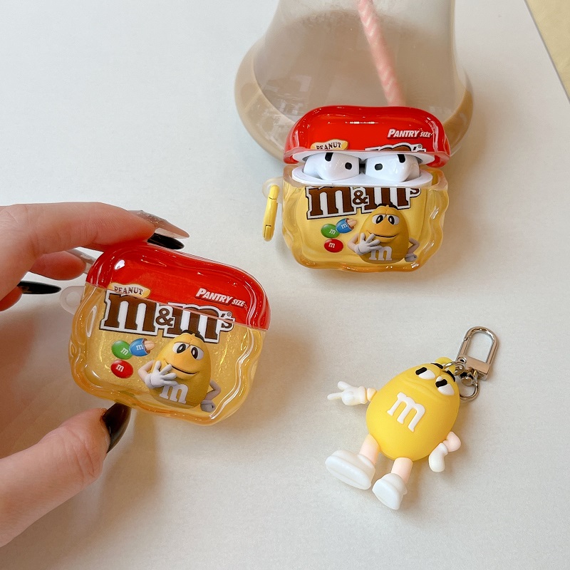 创意巧克力M豆适用苹果耳机套