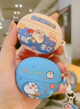 适用华为freebuds7i新型号pro5耳机套se2se3多财多亿哆啦A梦freeclip蓝牙freearc保护壳Pro3Pro4软壳4i5i6i