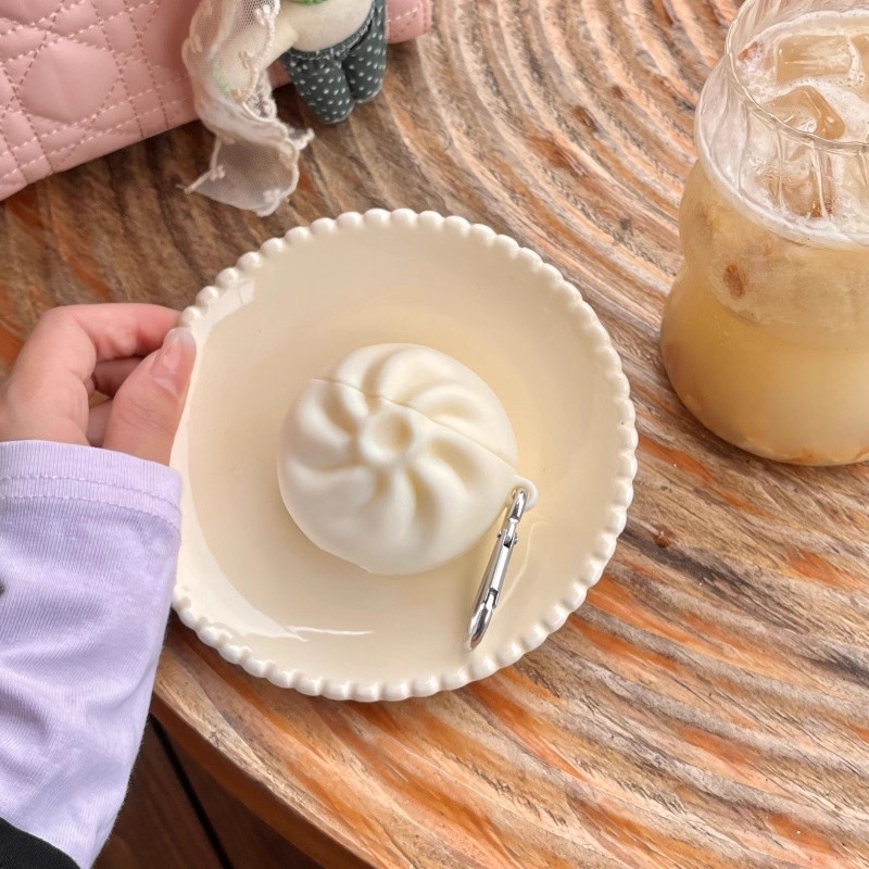 仿真肉包子适用三星galaxy buds3pro蓝牙无线耳机壳苹果AirPods Pro2保护套4代3fe主动降噪airpodspro3软壳盒