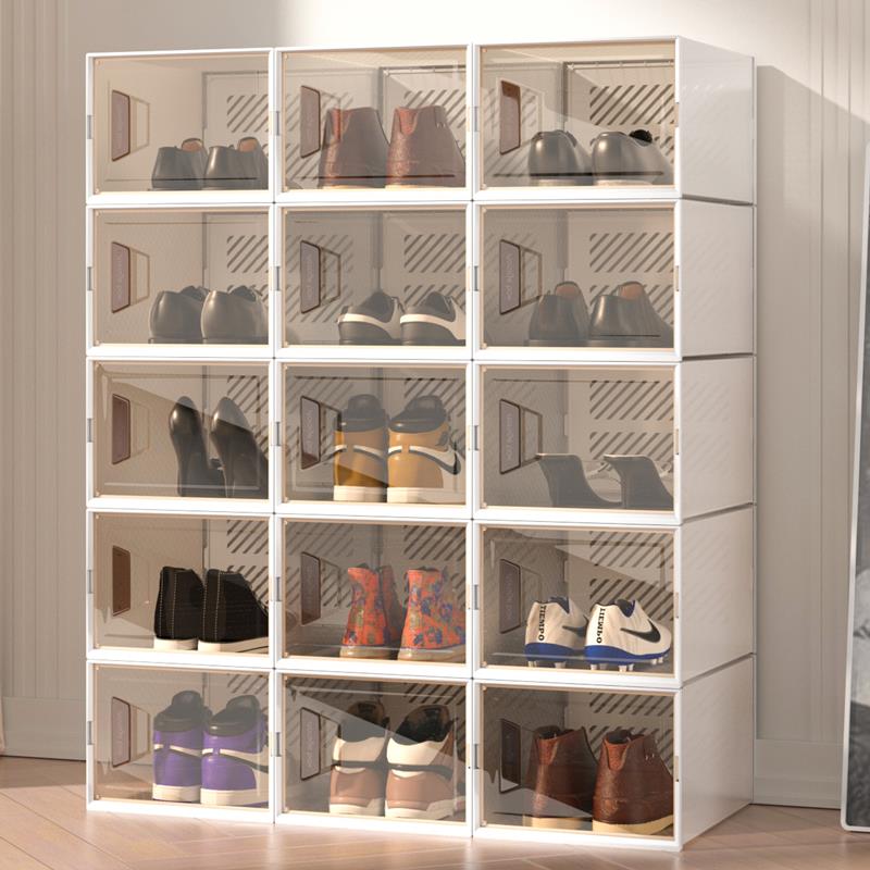30个装加厚鞋盒收纳盒透明鞋柜非鞋架鞋子收纳神器简易塑料aj鞋盒