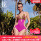 BE范德安性感遮肚泳衣女聚拢露背显瘦ins风三角连体时尚 度假泳装