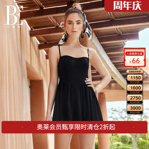 BE范德安小黑裙系列连体泳衣