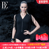 BE范德安连体泳衣女 束腰收腰亲肤面料轻盈质感流苏设计