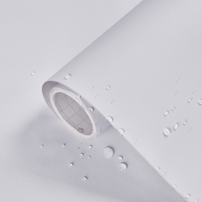 纯白色壁纸自粘卧室客厅背景墙面装饰家用大学生宿舍桌柜翻新贴纸