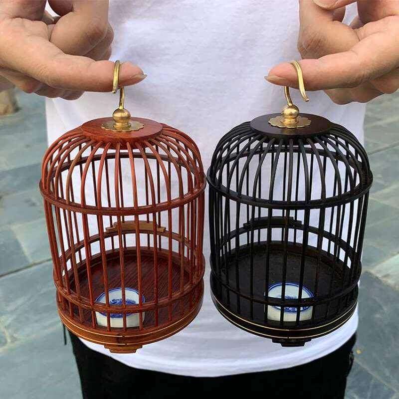 蝈蝈笼子挂架自制蟋蟀爬虫鸣虫竹制叫罐用具蛐蛐纯手工葫芦叫罐