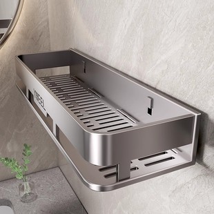 太空铝卫生间置物架免打孔浴室洗手间壁挂洗漱台墙上沐浴露收纳架