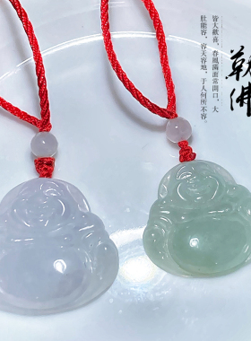 玉石翡翠颈饰吊坠玉佛男平安扣大肚弥勒佛挂件项链女佛公度